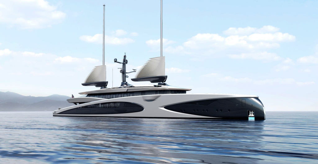 95m Amplitude: The Futuristic Superyacht Concept with Dual Inflatable Wing Sails, photo 2, Smart Yachts
