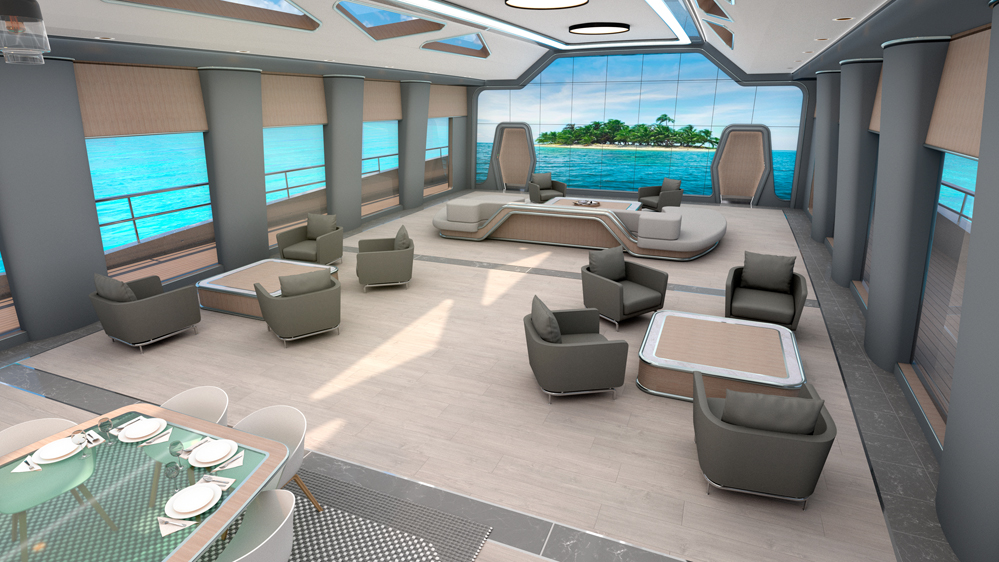 95m Amplitude: The Futuristic Superyacht Concept with Dual Inflatable Wing Sails, photo 5, Smart Yachts