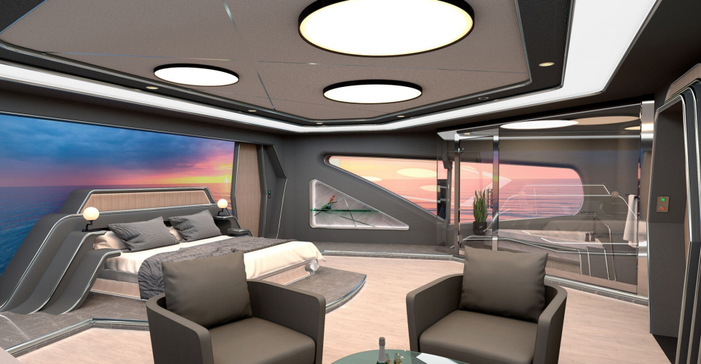 95m Amplitude: The Futuristic Superyacht Concept with Dual Inflatable Wing Sails, photo 7, Smart Yachts