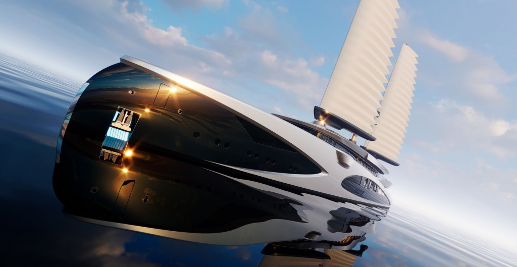 95m Amplitude: The Futuristic Superyacht Concept with Dual Inflatable Wing Sails, photo 3, Smart Yachts