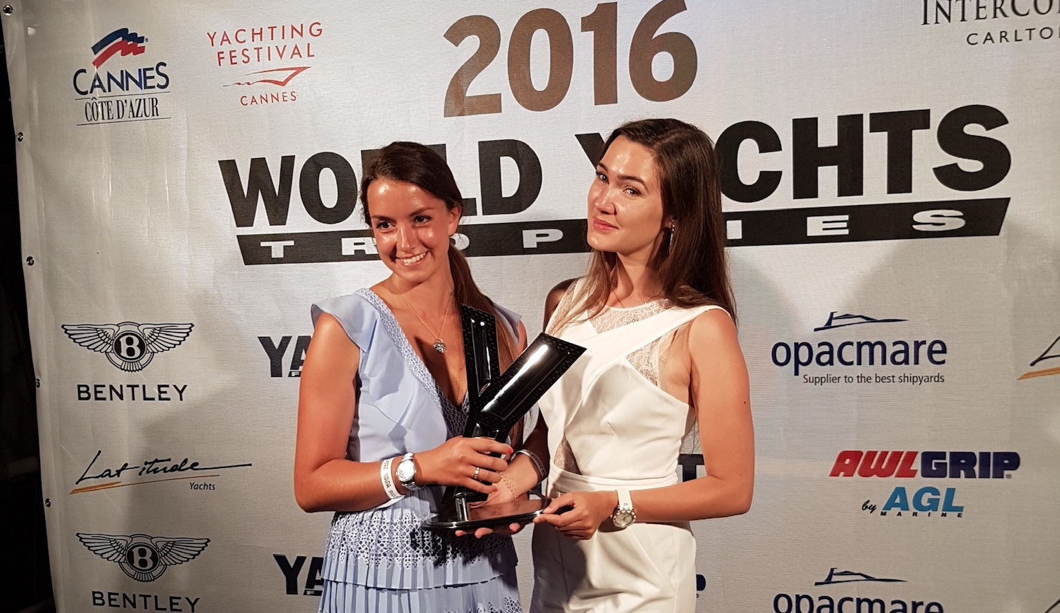Julia Skop and Maria Razumi at the 2016 World Yachts Trophies in Cannes