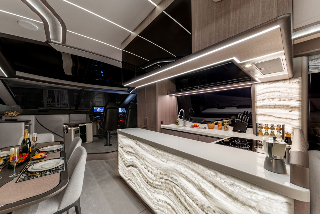 First look at the Galeon 800 Fly interior, photo 4, Smart Yachts