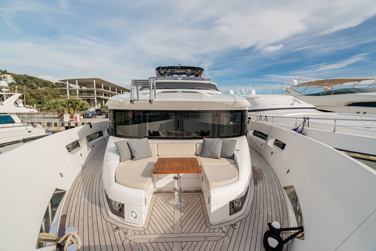 "7 SECONDS", a 2015 DL Yachts 26m motor yacht for sale, bow lounge