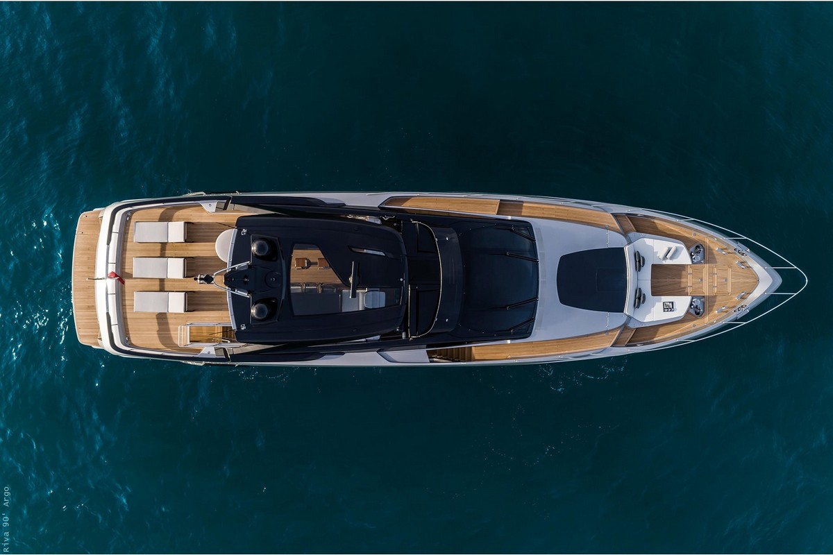"90’ RIVA ARGO", a 2021 Riva 28.49m motor yacht for sale, aerial