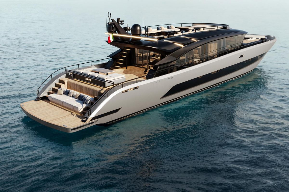 AB 110, a 2028 AB Yachts 33.7m motor yacht for sale, stern