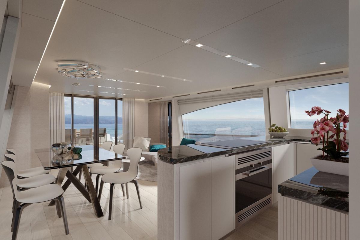 AB 80, a 2028 AB Yachts 25.4m motor yacht for sale, dining