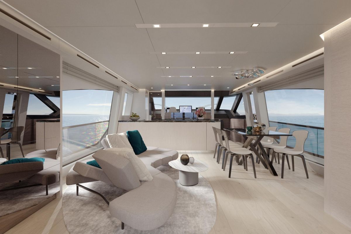 AB 80, a 2028 AB Yachts 25.4m motor yacht for sale, main salon