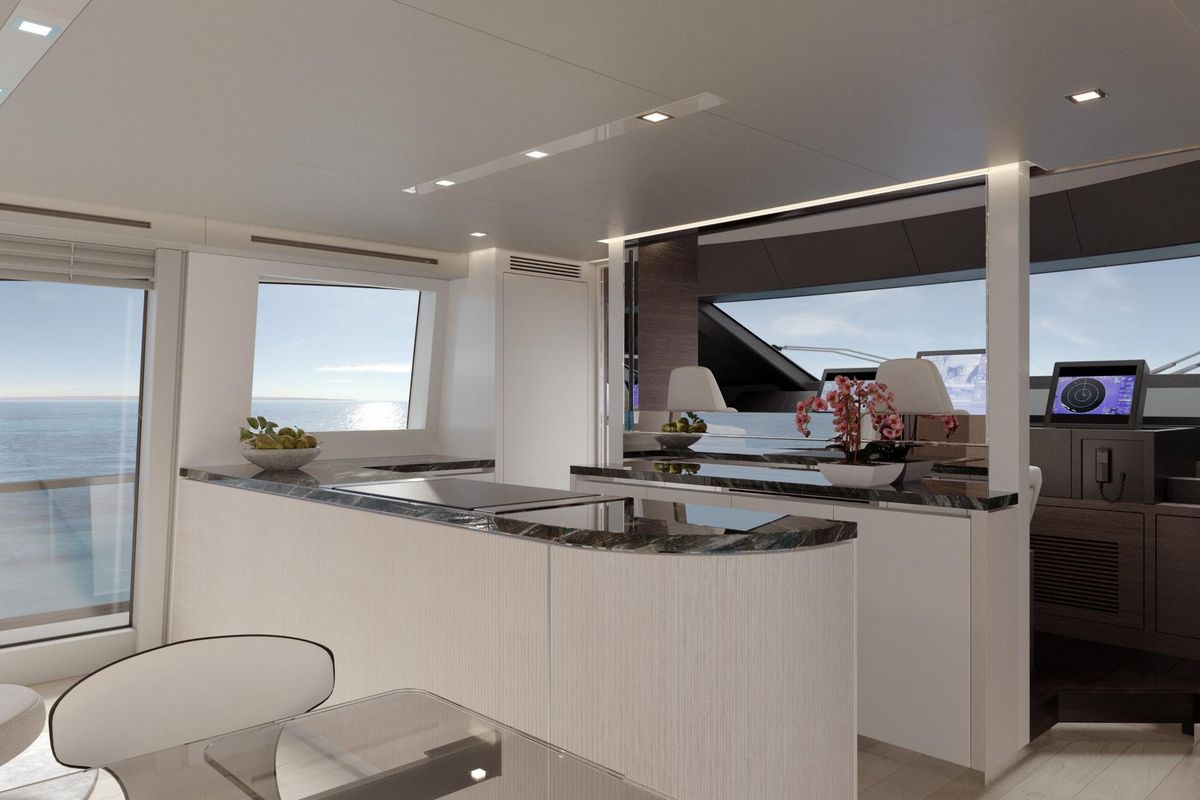 AB 80, a 2028 AB Yachts 25.4m motor yacht for sale, galley