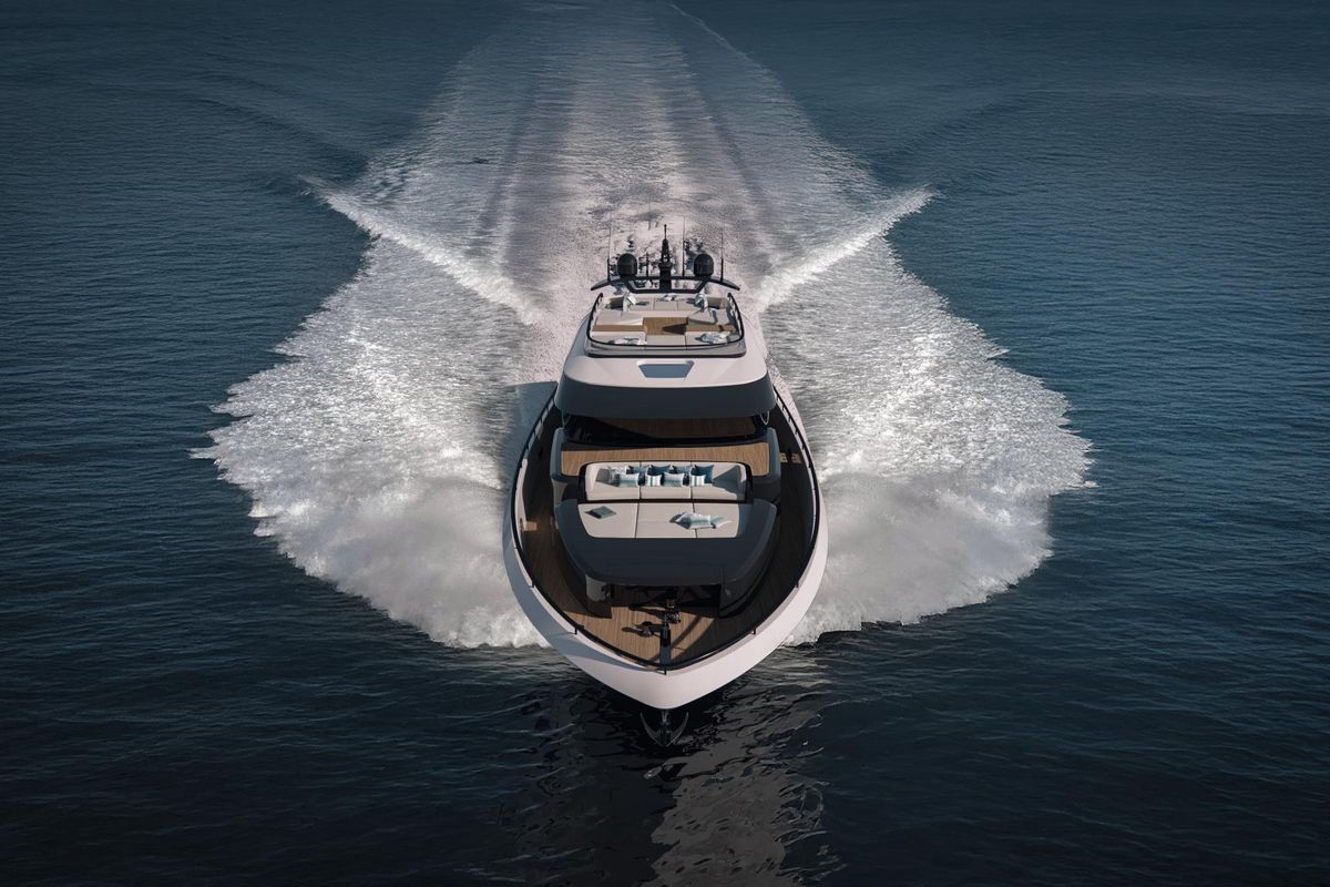 AB 95, a 2028 AB Yachts 28.45m motor yacht for sale, bow