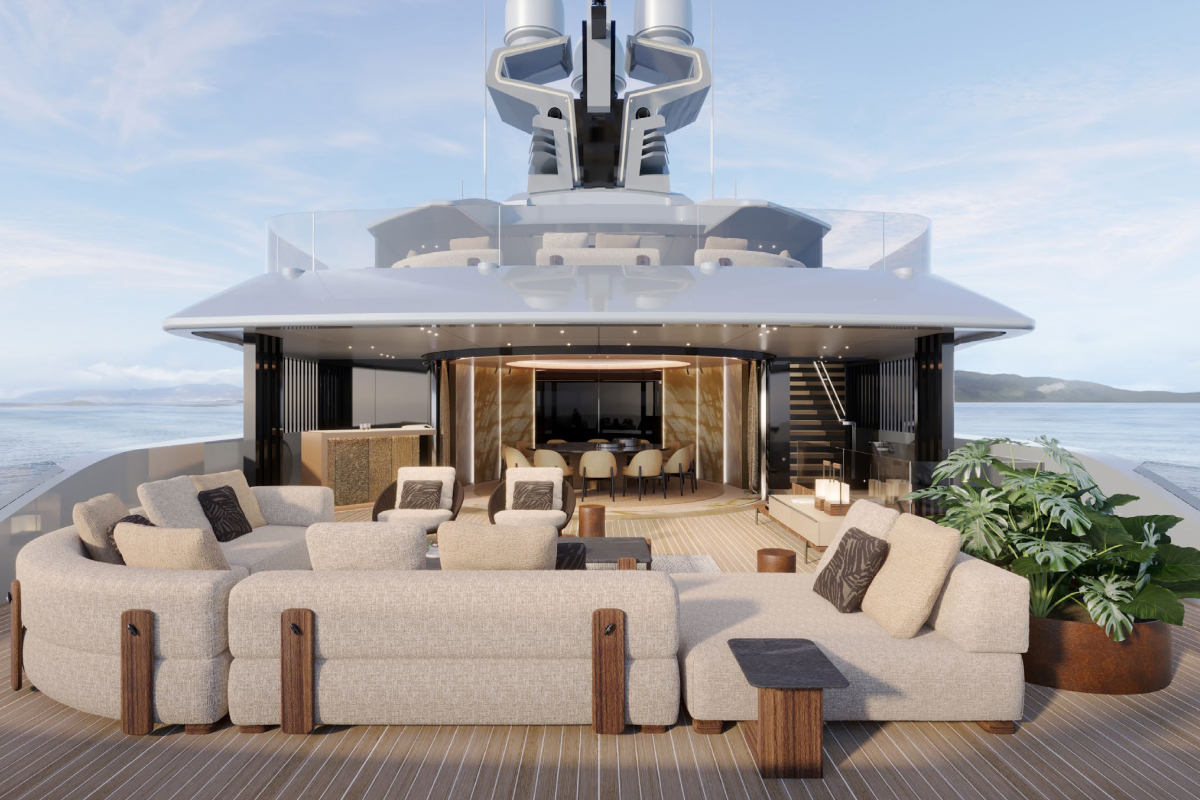 "ADMIRAL 70", a 2031 Admiral Yachts 70m motor yacht for sale, aft deck