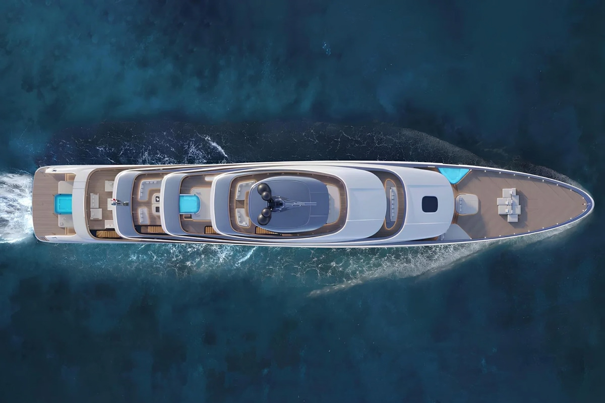 "ADMIRAL 75", a 2031 Admiral Yachts 75m motor yacht for sale, aerial