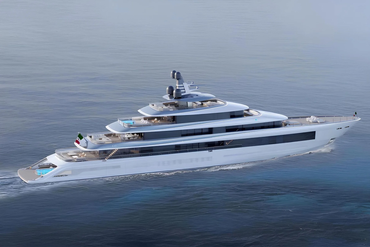 "ADMIRAL 75", a 2031 Admiral Yachts 75m motor yacht for sale, aerial