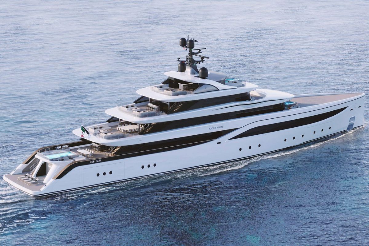 ADMIRAL ESSENCE 77, a 2030 Admiral Yachts 77m motor yacht for sale, aerial