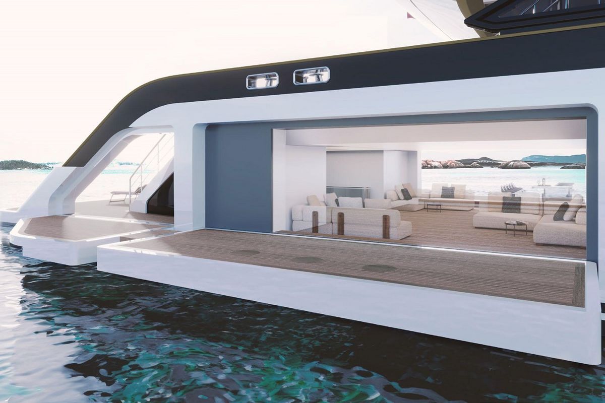 ADMIRAL ESSENCE 77, a 2030 Admiral Yachts 77m motor yacht for sale, profile starboard