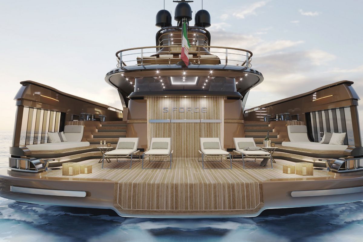 ADMIRAL S-FORCE 55, a 2028 Admiral Yachts 55.3m motor yacht for sale, stern