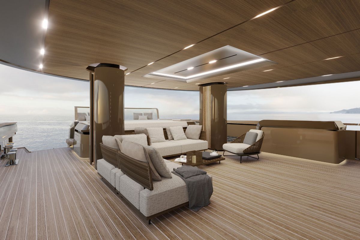 ADMIRAL S-FORCE 55, a 2028 Admiral Yachts 55.3m motor yacht for sale, aft deck