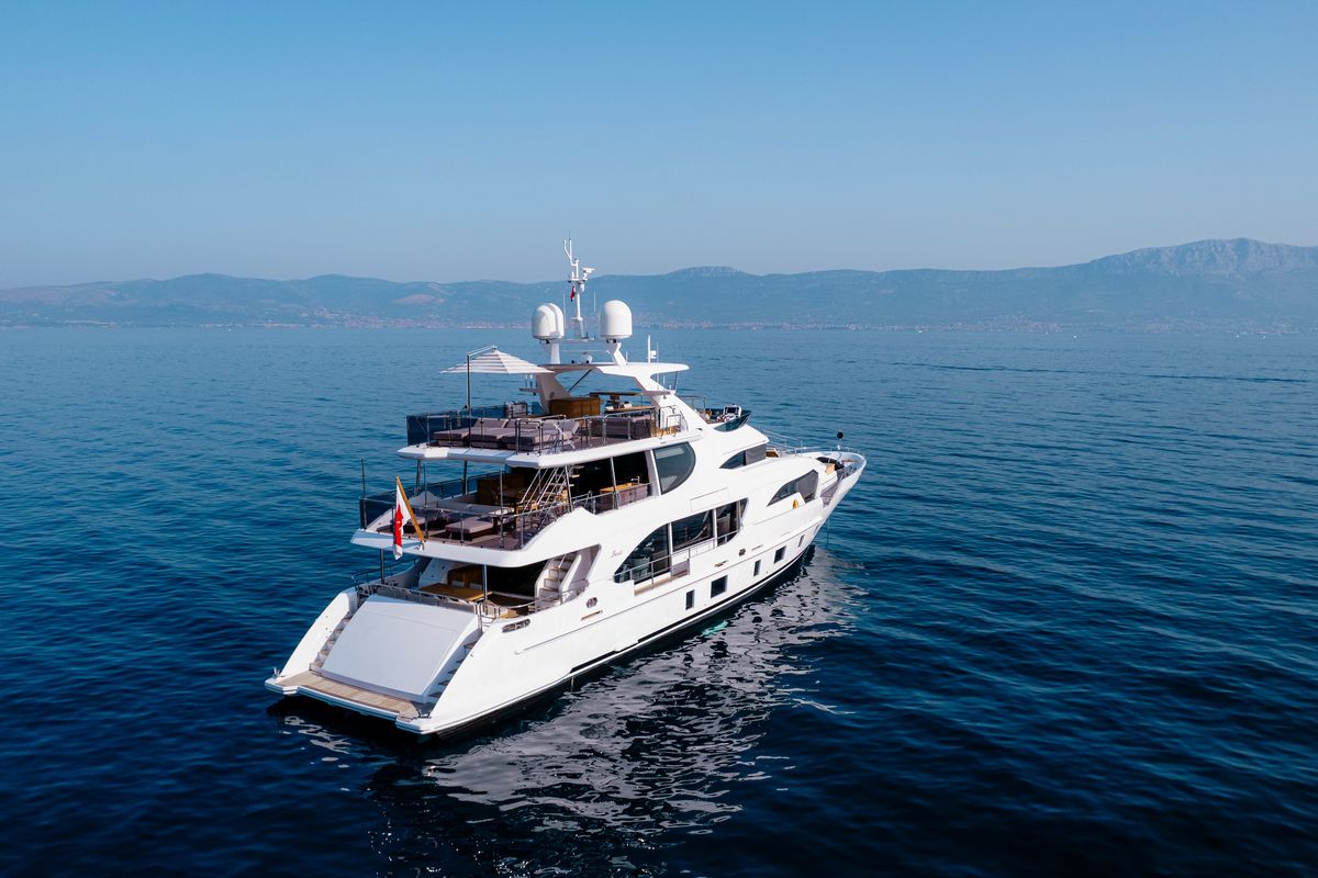 "AFINA", a 2017 32.98m motor yacht for sale, stern