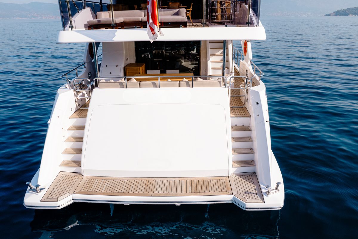 "AFINA", a 2017 32.98m motor yacht for sale, transom