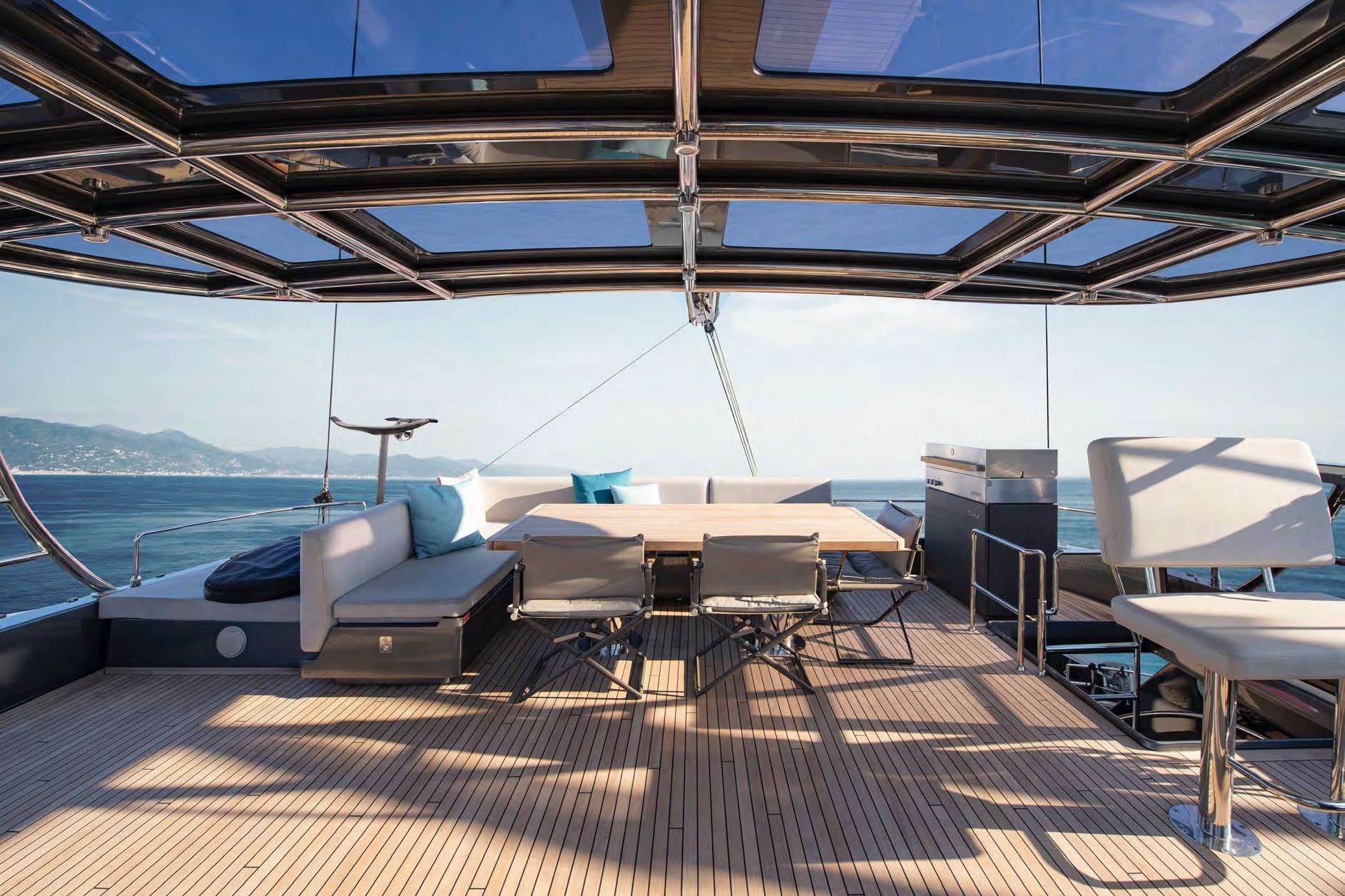 "ALANDI", a 2022 Sunreef 19.22m catamaran for sale, flybridge dining