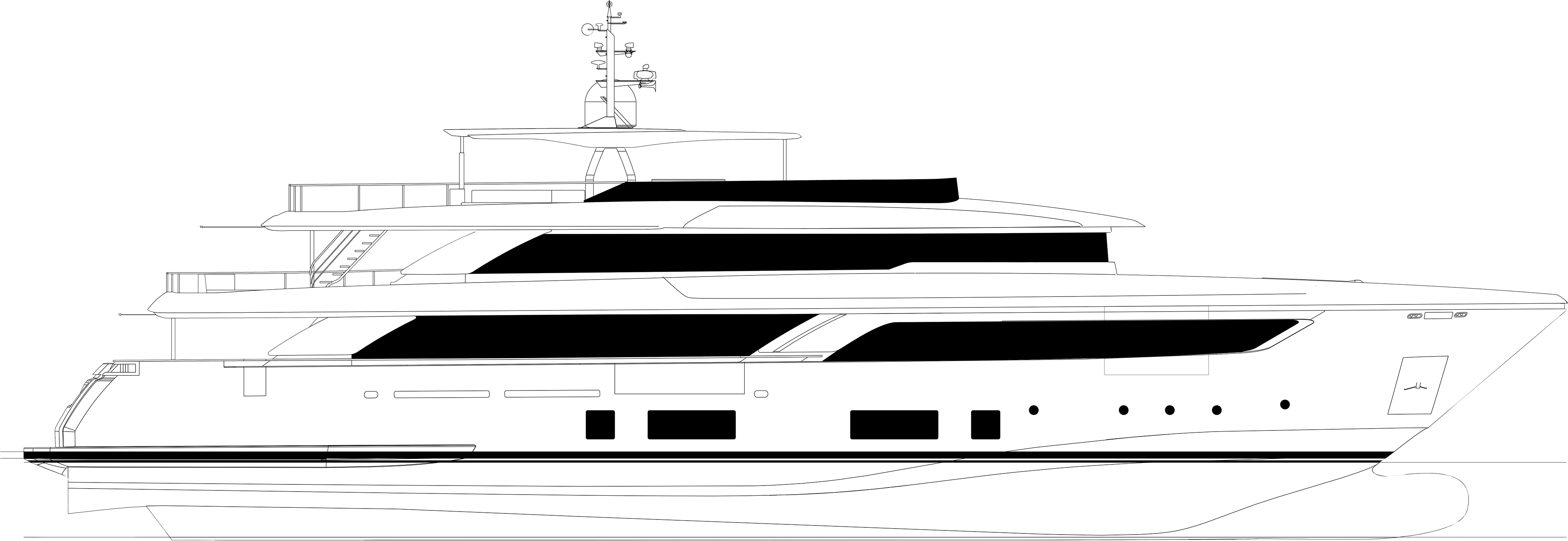 Side view deck plan