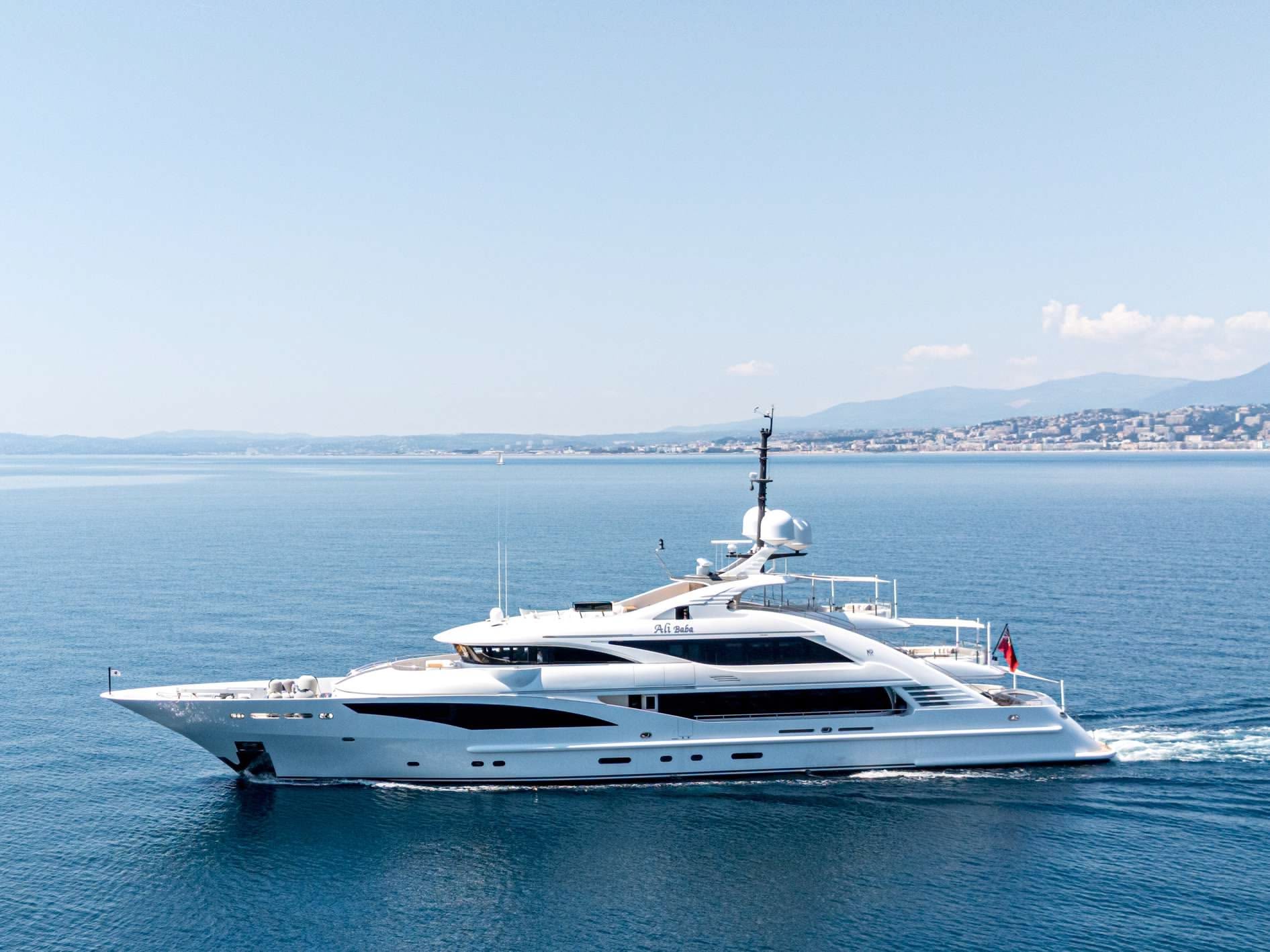 "ALI BABA", a 2012 ISA Yachts 49.95m motor yacht, for sale with Smart Yachts, profile port
