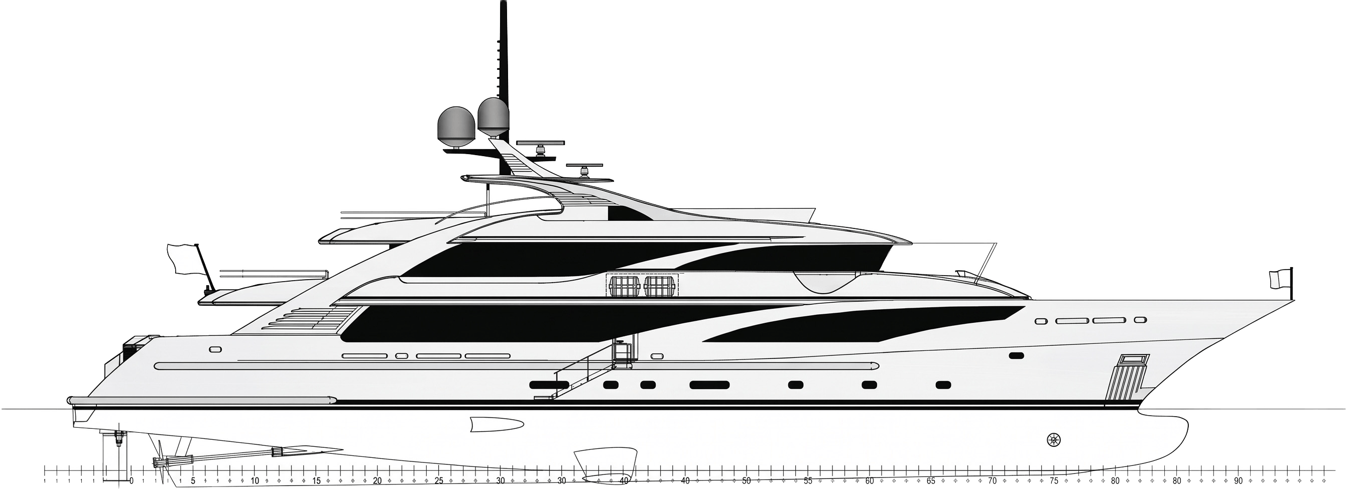 Side view deck plan