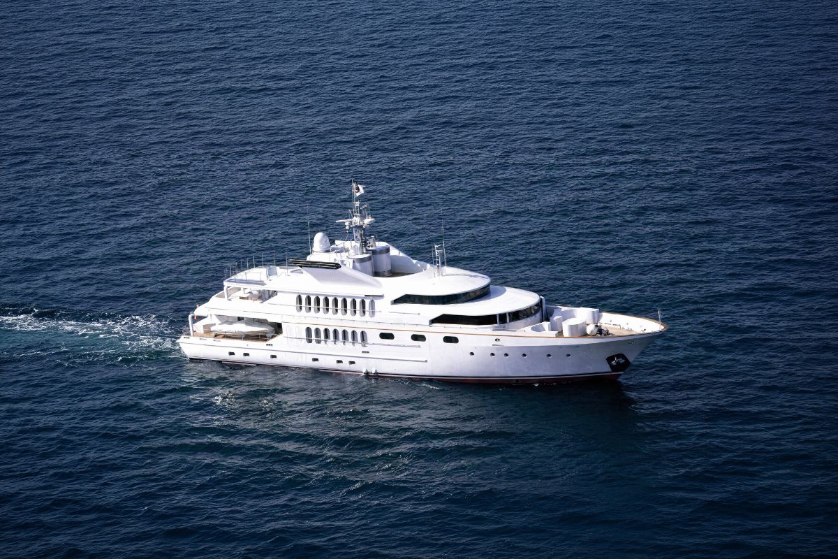 "ALL STAR 1", a 1986 Sterling Yachts 44.81m motor yacht for sale, aerial