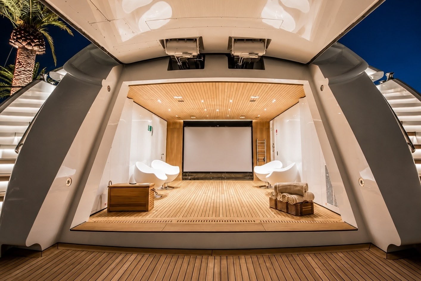 "AURORA", a 2017 Rossinavi 49.1m motor yacht, for sale with Smart Yachts, beach club