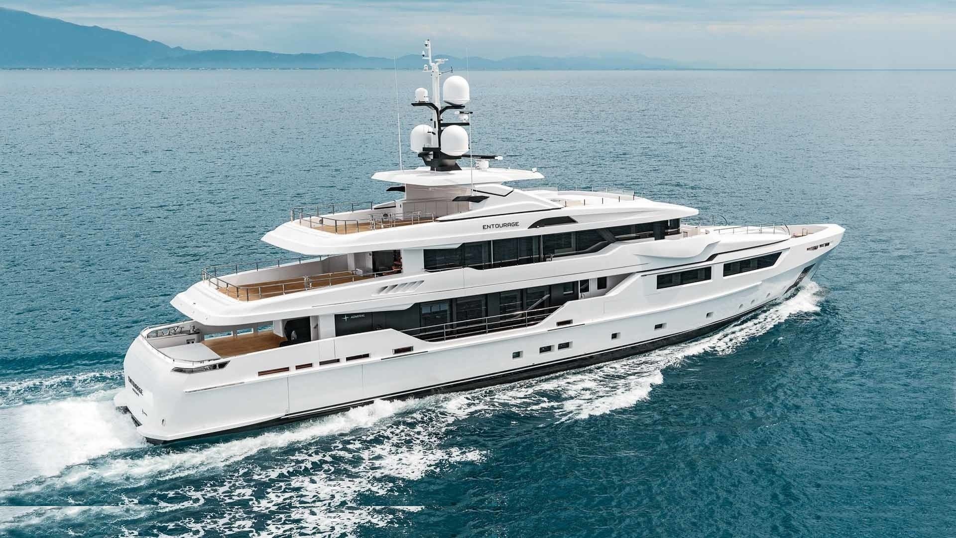 "AXIOS", a 2014 Admiral Yachts 46.55m motor yacht for charter, running
