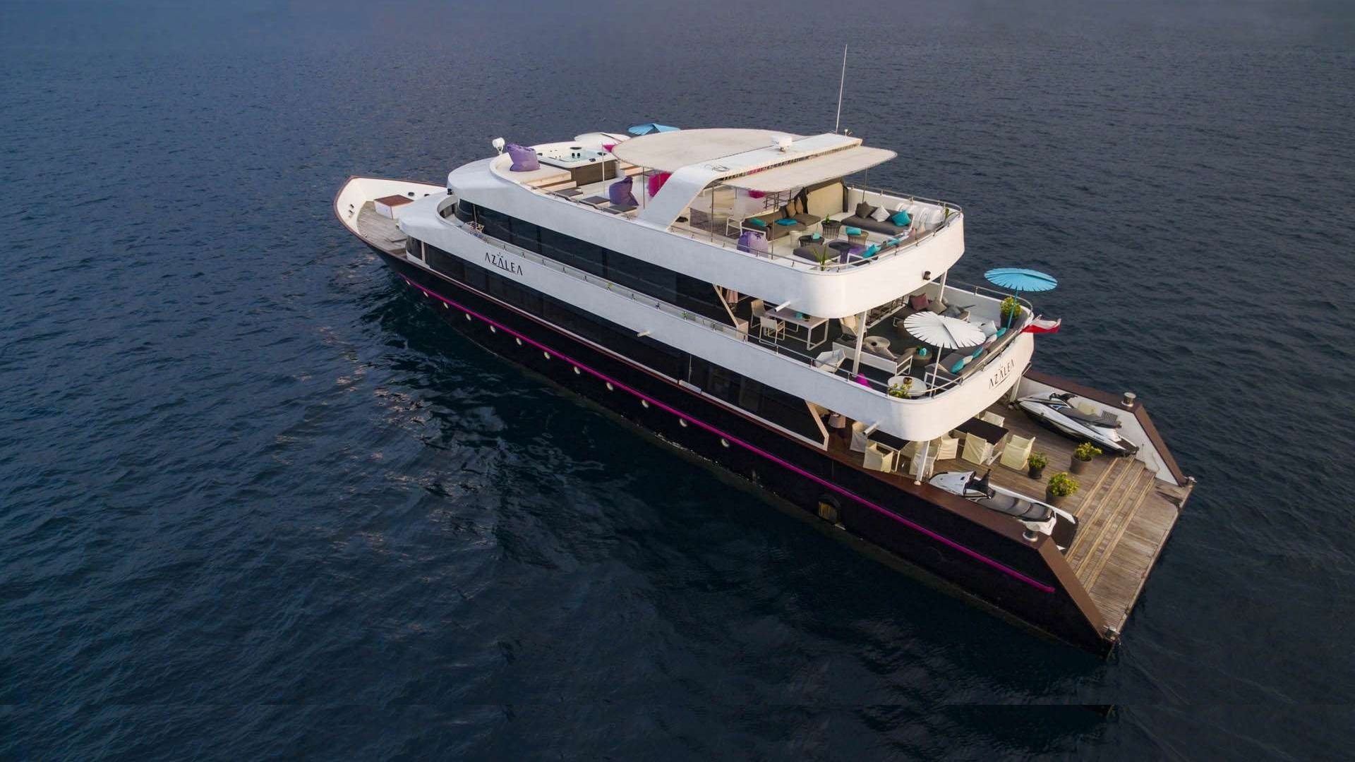"AZALEA", a 2015 Damietta 38.75m motor yacht for charter, aerial