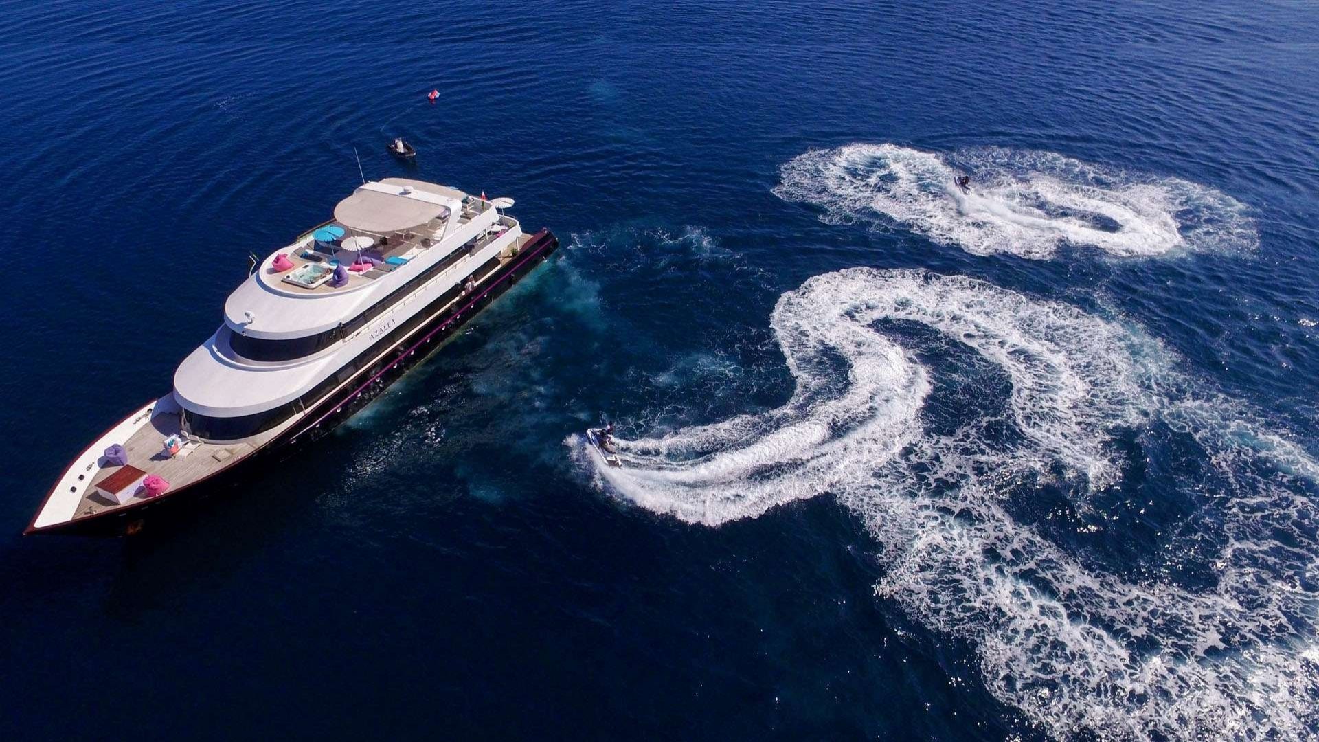 "AZALEA", a 2015 Damietta 38.75m motor yacht for charter, aerial