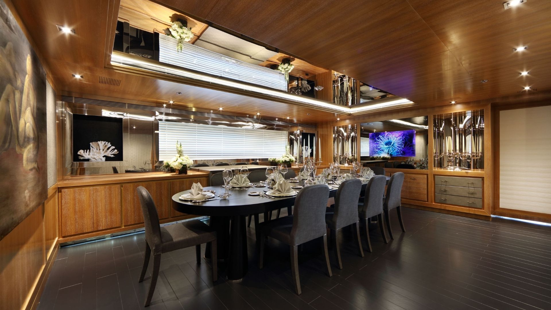 "BEATRIX", a 2015 Cantieri di Termoli 50m motor yacht for charter, dining