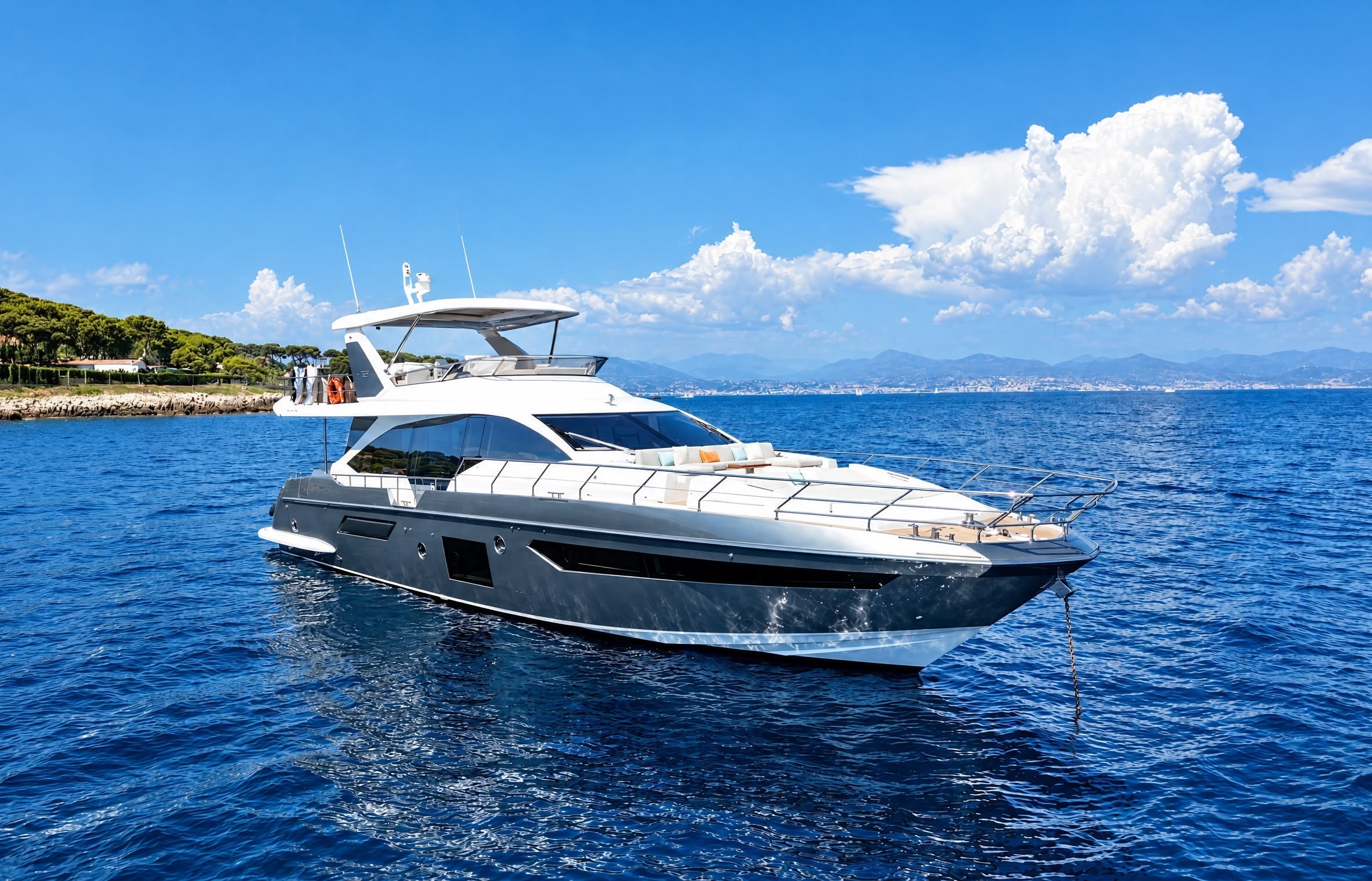 "BELLA KATRIN", a 2023 Azimut 22.64m motor yacht for sale, bow