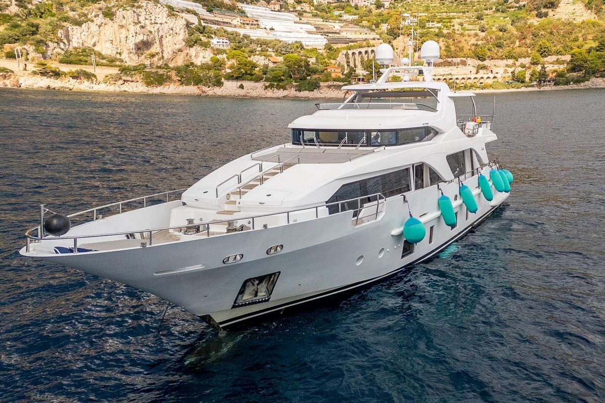 BENETTI DELFINO 93, a 2013 Benetti 28.5m motor yacht for sale, aerial