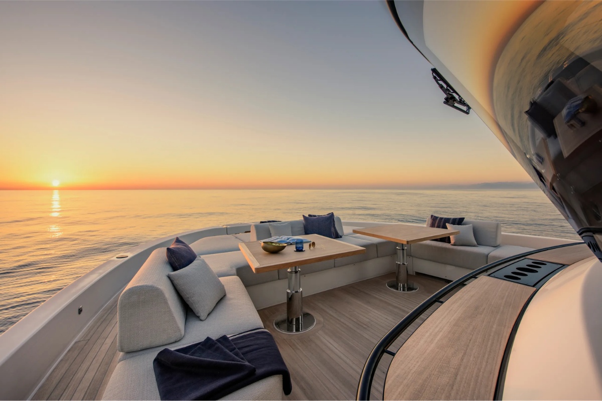 BGX 73, a 2023 Bluegame 22.67m motor yacht for sale, bow lounge