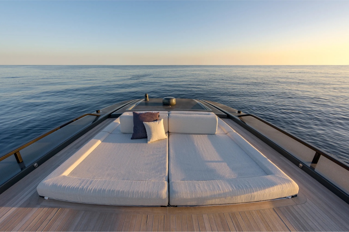 BGX 73, a 2023 Bluegame 22.67m motor yacht for sale, foredeck