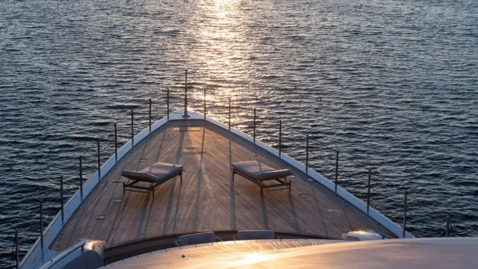 "CALEX", a 2022 Benetti 67m motor yacht for charter, foredeck
