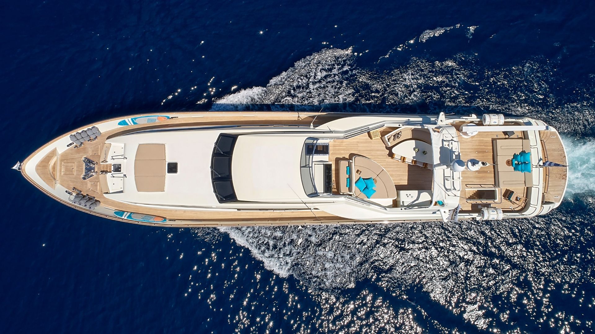 "CELIA", a 2006 Falcon 35.5m motor yacht for charter, aerial