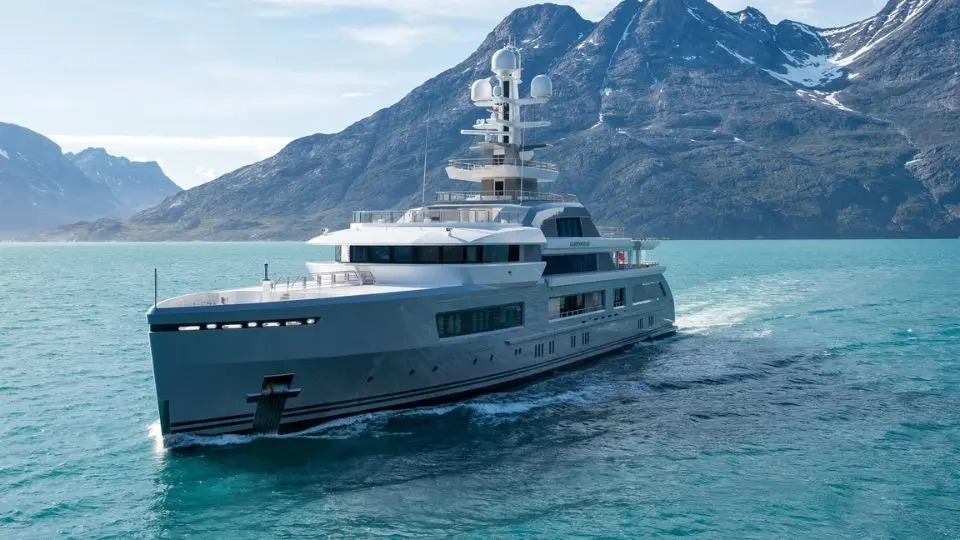 "CLOUDBREAK", a 2016 Abeking & Rasmussen 75.28m motor yacht for charter, bow