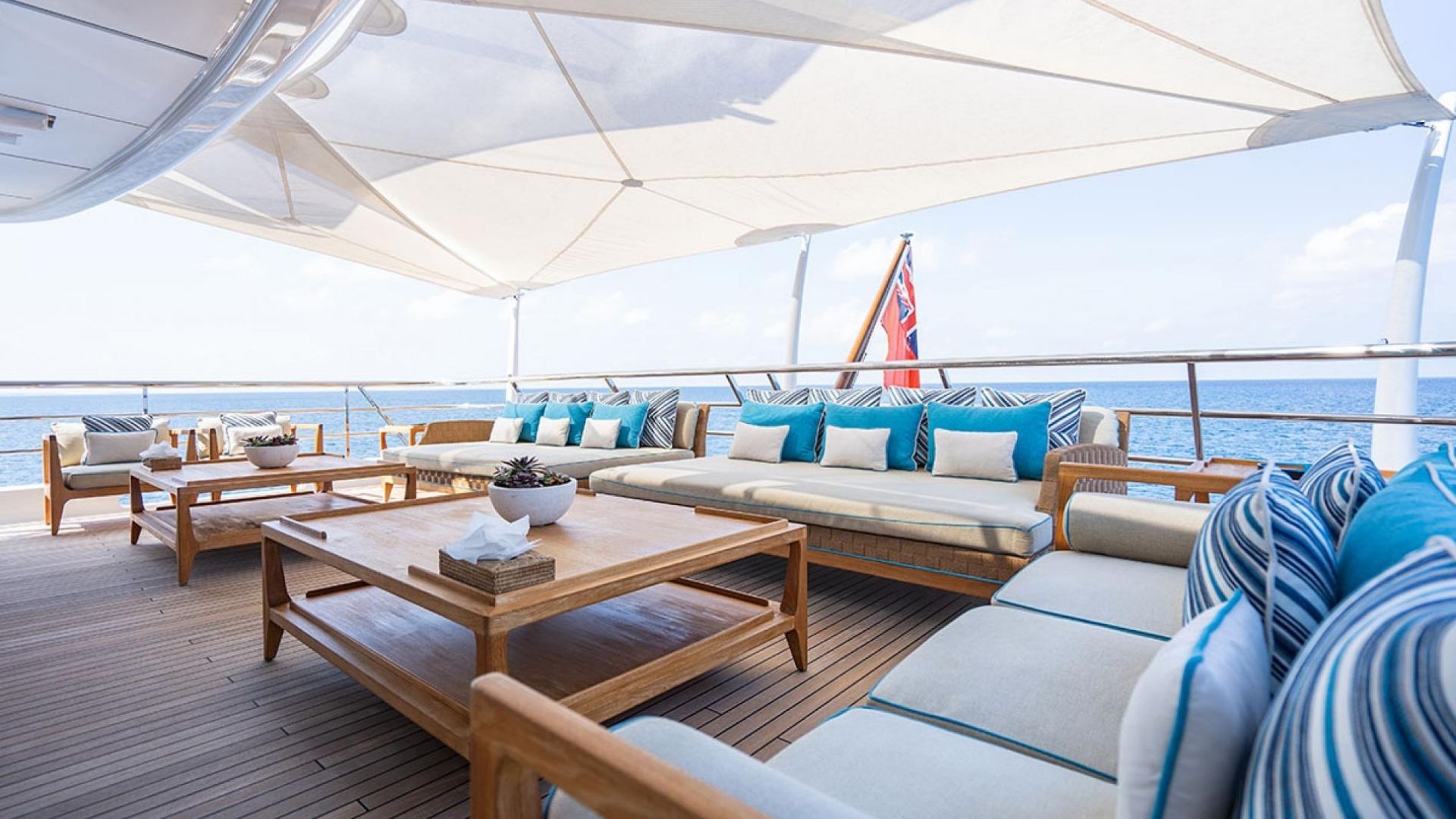 "DEEP BLUE", a 2014 AMELS 55m motor yacht for charter, sundeck