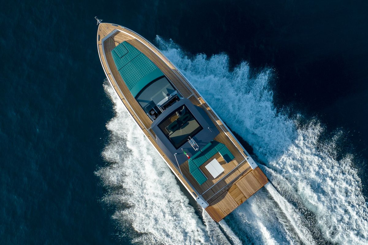 Fiart 39 Seawalker, a 2027 Fiart 12.6m motor yacht for sale, aerial