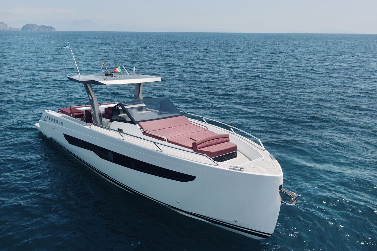 Fiart 43 Seawalker, a 2027 Fiart 13.84m motor yacht for sale, at anchor