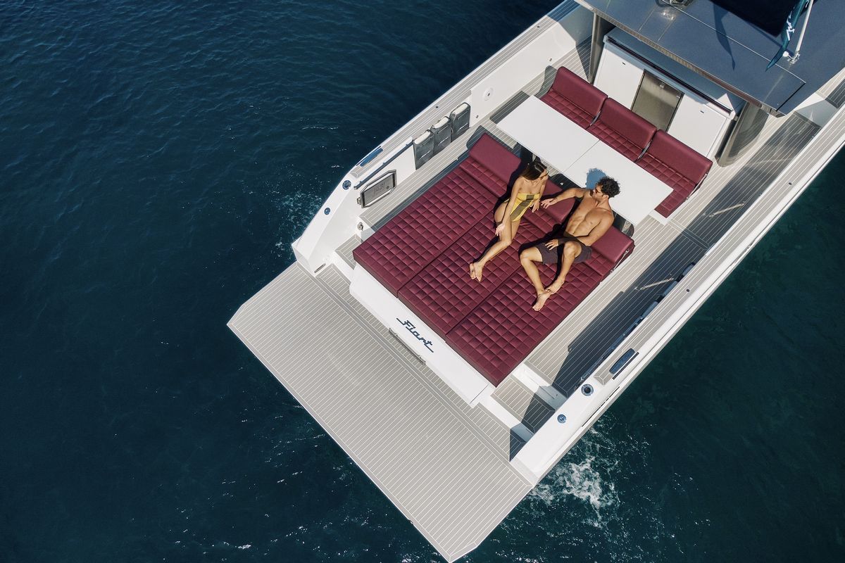 Fiart 43 Seawalker, a 2027 Fiart 13.84m motor yacht for sale, aerial