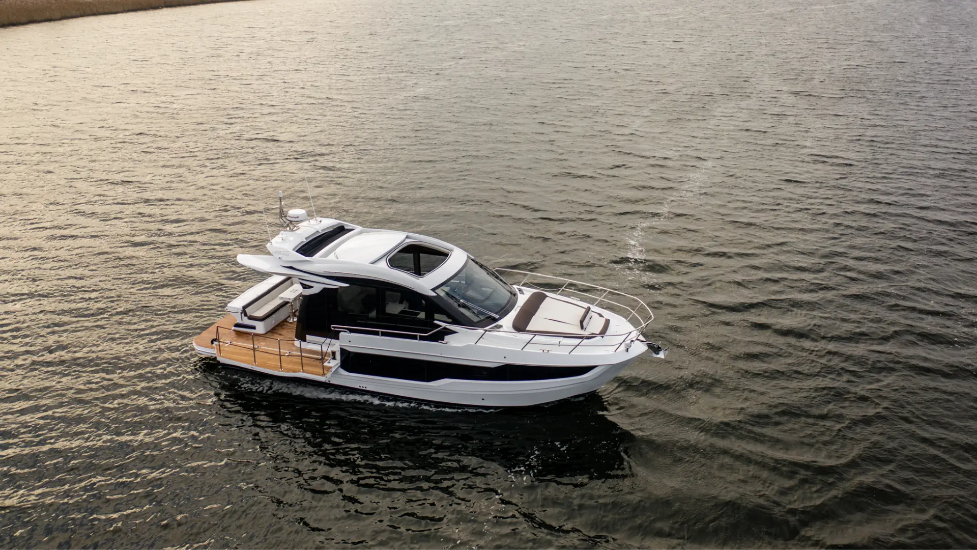 GALEON 410 HTC, a 2027 Galeon 12.48m motor yacht for sale, aerial