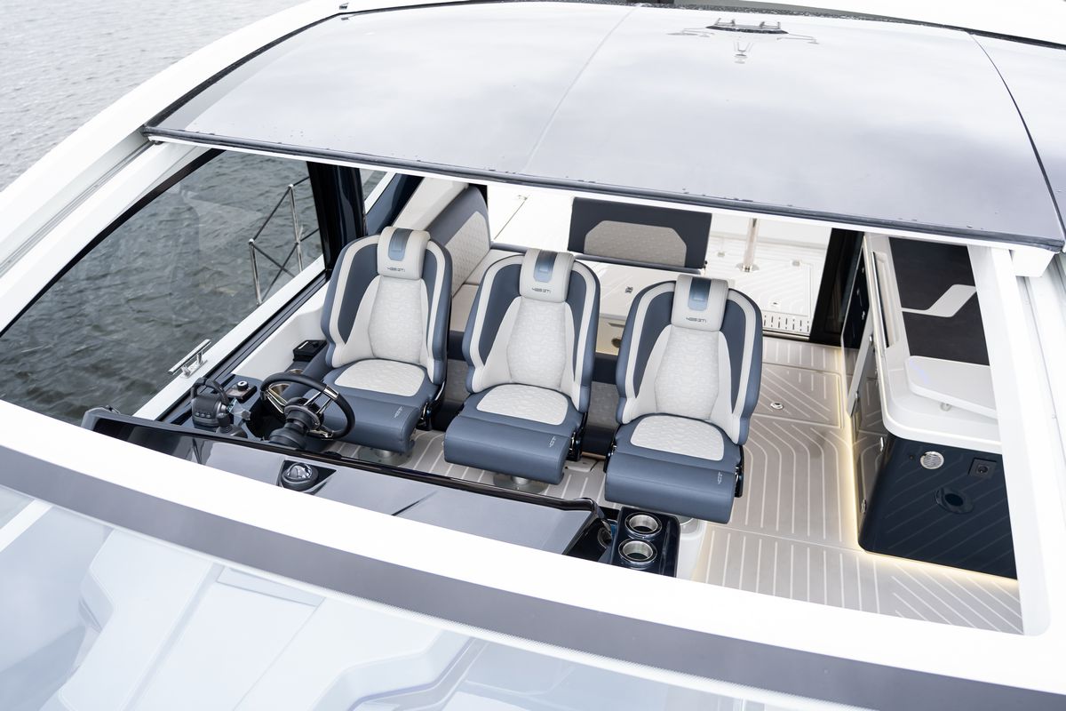 GALEON 435 GTI, a 2027 Galeon 13.65m motor yacht for sale, aerial