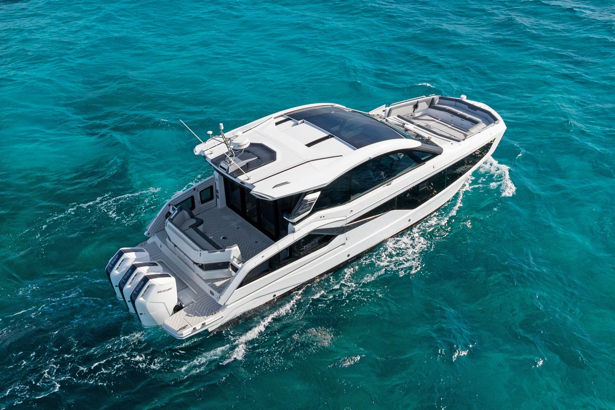 GALEON 435 GTO, a 2027 Galeon 13.65m motor yacht for sale, aerial