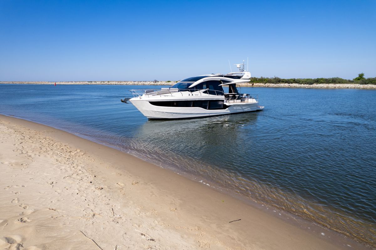 GALEON 510 SKY, a 2027 Galeon 16.2m motor yacht for sale, at anchor