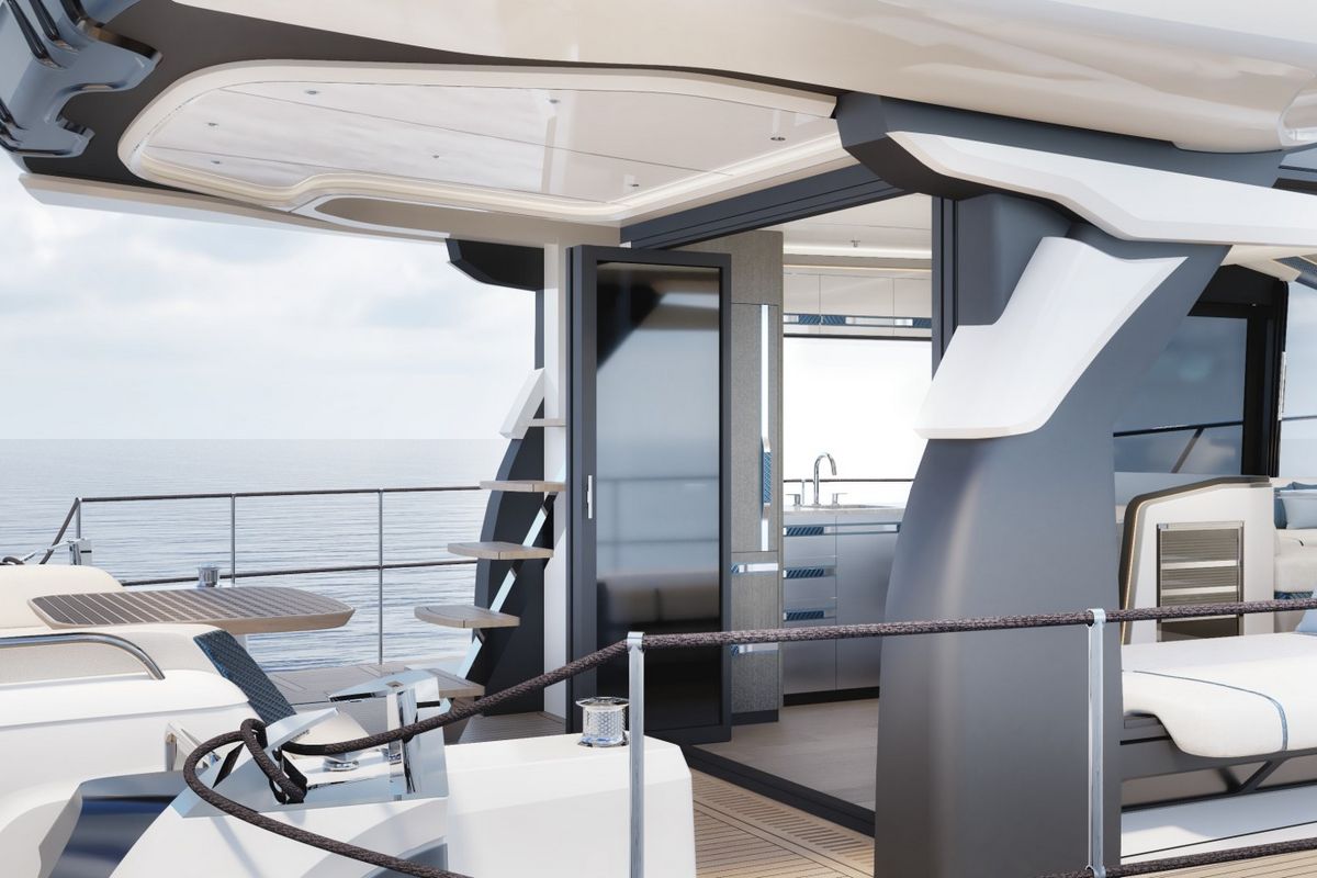 GALEON 570 SKY, a 2027 Galeon 17.7m motor yacht for sale, cockpit