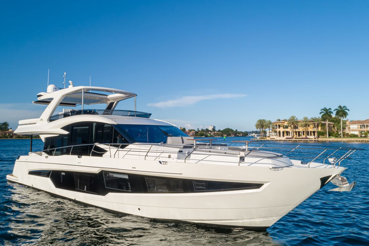 GALEON 680 FLY, a 2020 Galeon 22.2m motor yacht for sale, profile starboard