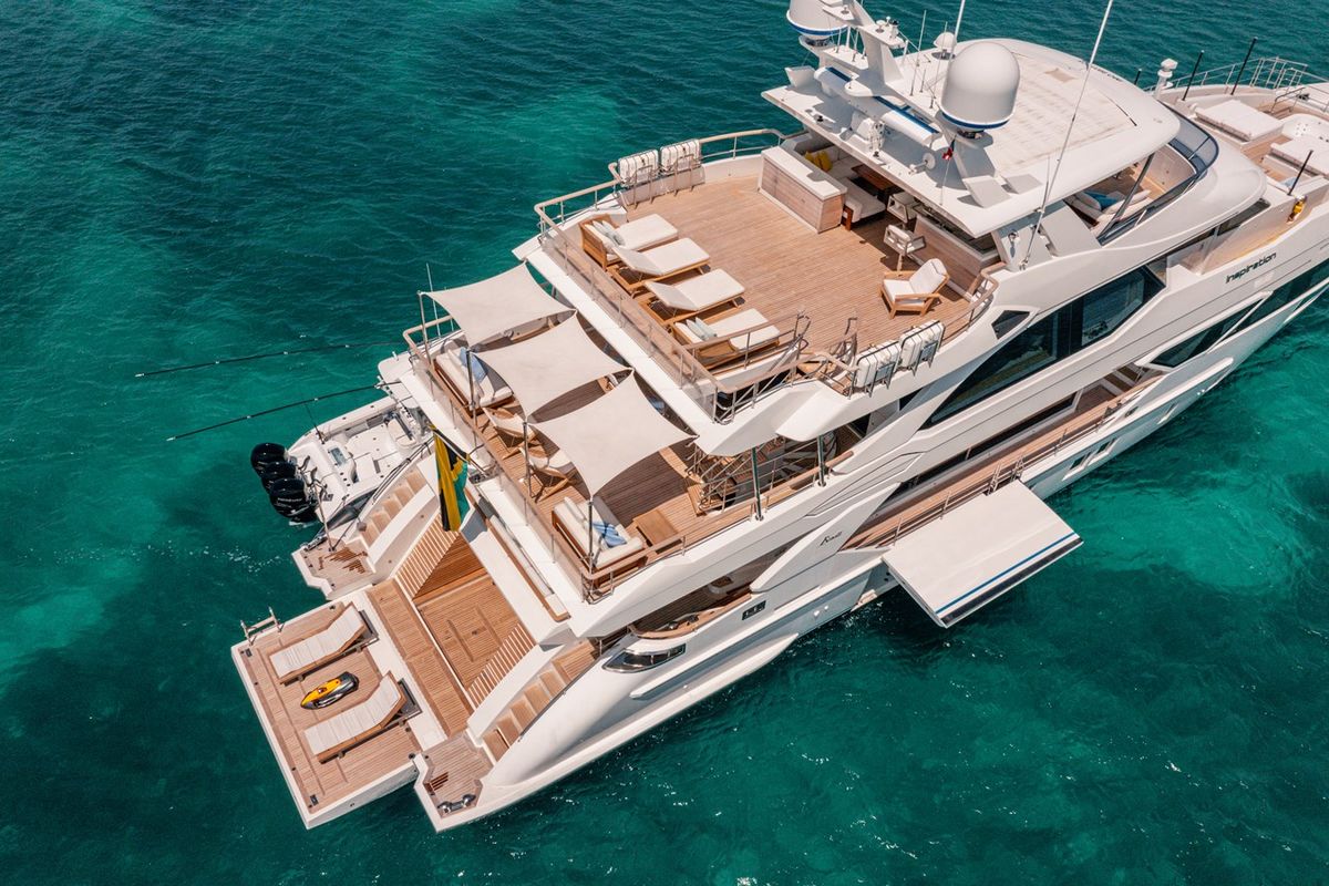 "INSPIRATION", a 2017 Benetti 38.1m motor yacht for sale, aerial